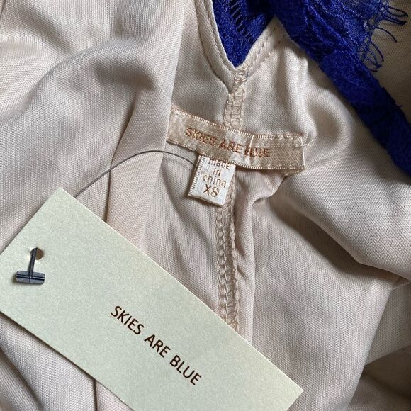 Skies Are Blue Dress New Lace Lined Bell Sleeve Formal Dressy Womens Size XS - Picture 11 of 11